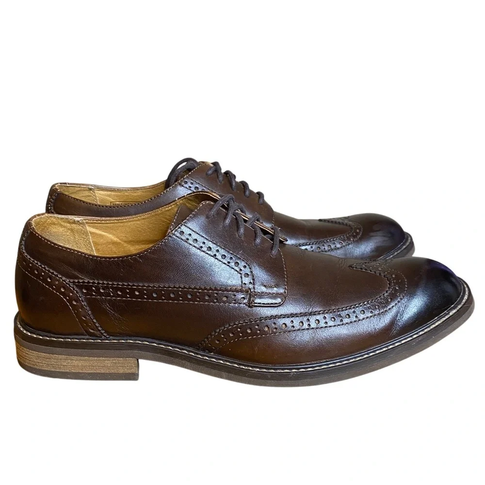 Vionic Men's Bowery Bruno Oxford Wingtip  Leather Dress Shoes Men’s SZ 10.5
